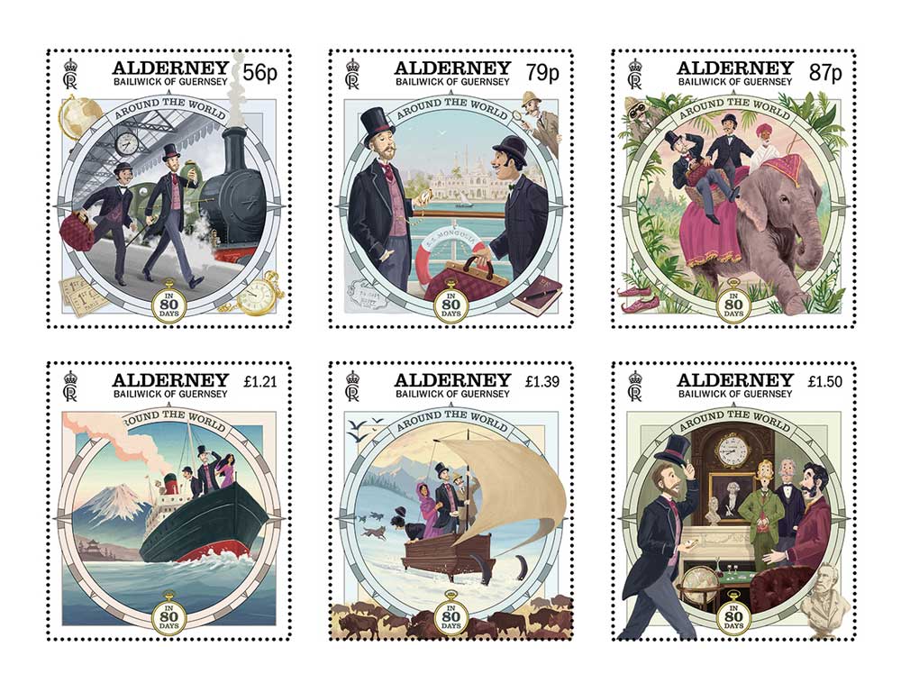 Set of 6 stamps 
